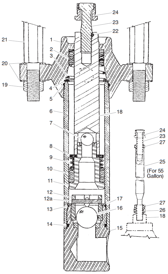 Commander 245-555 Fluid Pump Assembly Parts Commander 245-555 Fluid Pump Assembly Parts